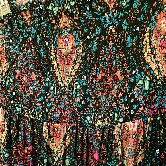 🩷 Torrid Mesh Smocked Swim Maxi Cover Up - Soze 1X - NWT! - Picture 6 of 8